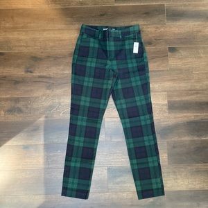 Blue & Green Plaid High Rise Pixie Ankle Pants from Old Navy NWT in 8 Tall